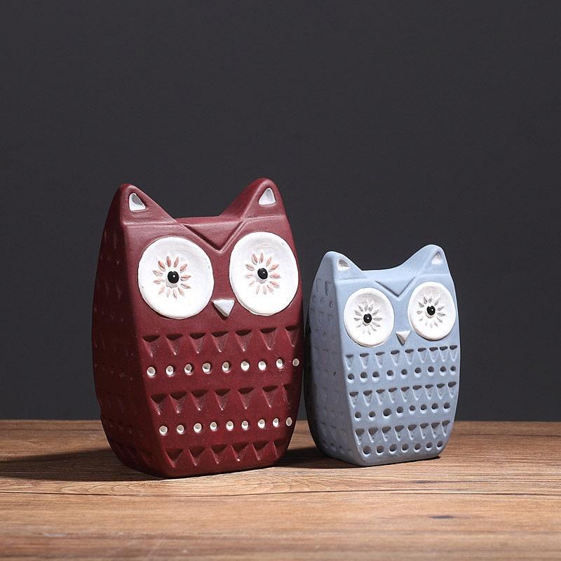 Colliam – Ceramic Owl Sculpture Decor - Colliam