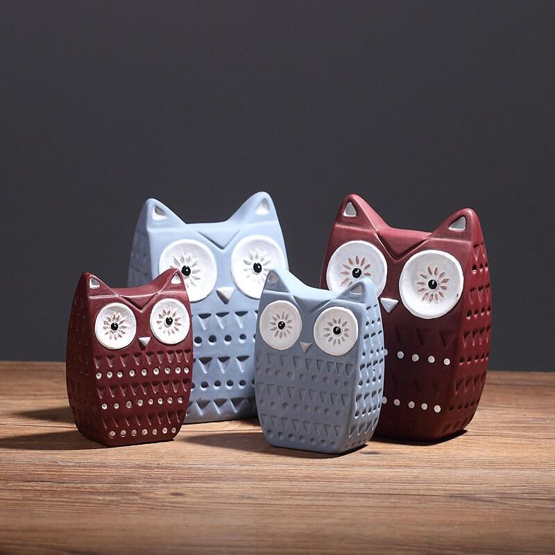 Colliam – Ceramic Owl Sculpture Decor - Colliam