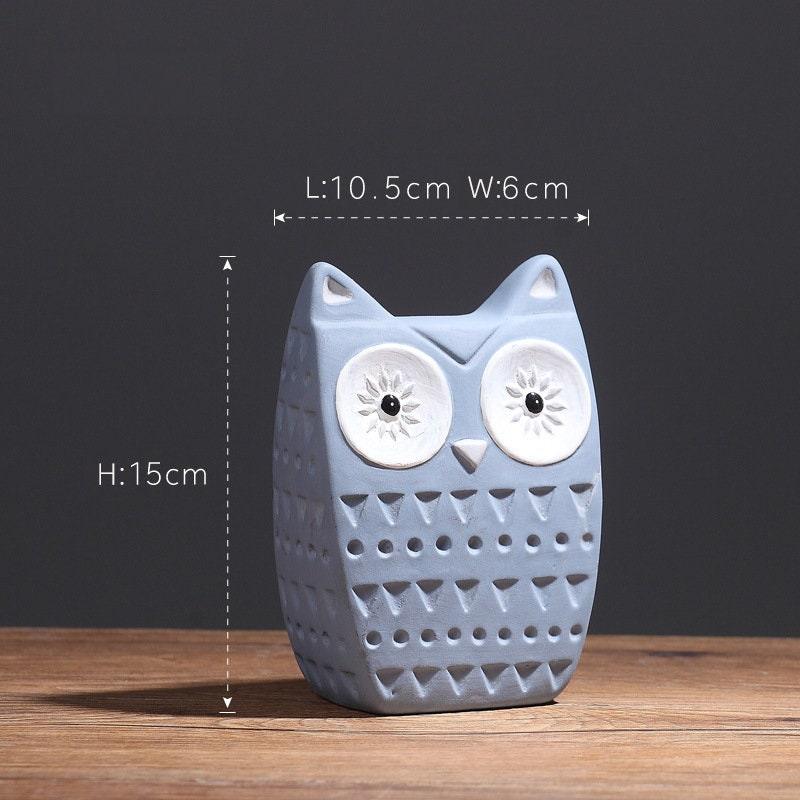 Colliam – Ceramic Owl Sculpture Decor - Colliam