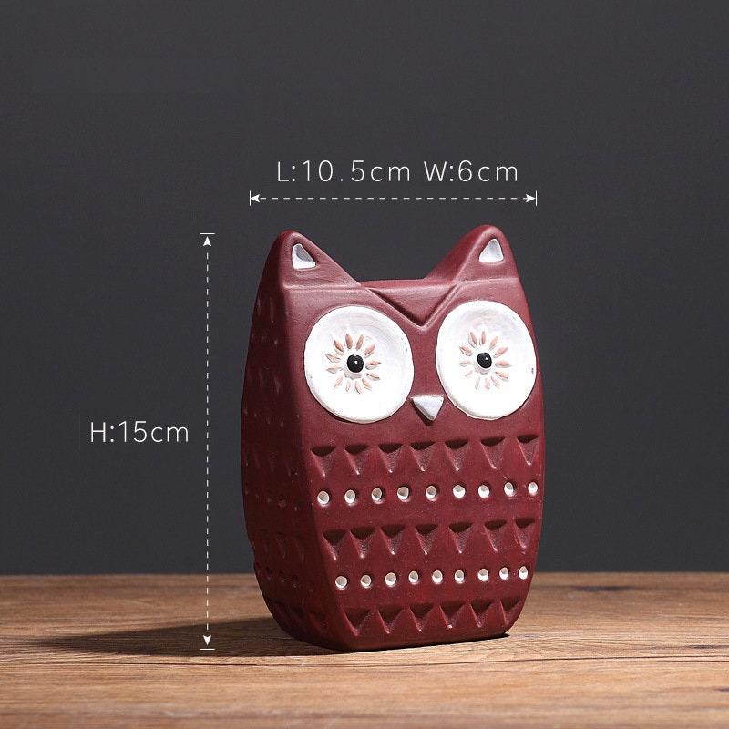 Colliam – Ceramic Owl Sculpture Decor - Colliam