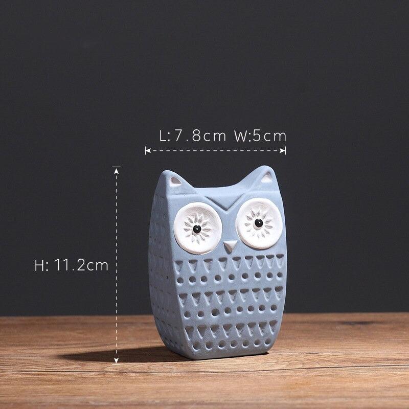 Colliam – Ceramic Owl Sculpture Decor - Colliam