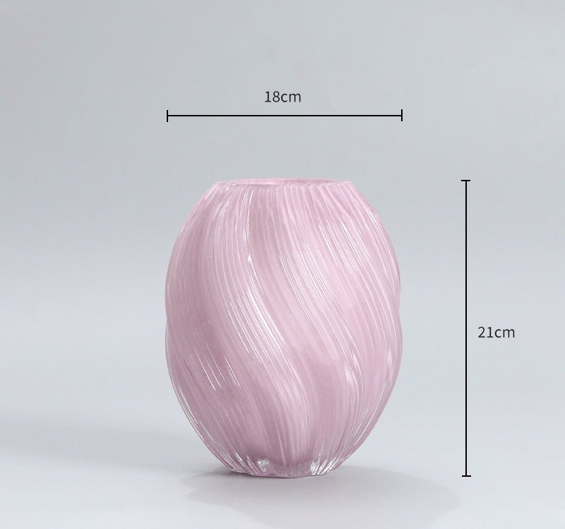 Colliam – Cream Modern Glass Vase - Colliam