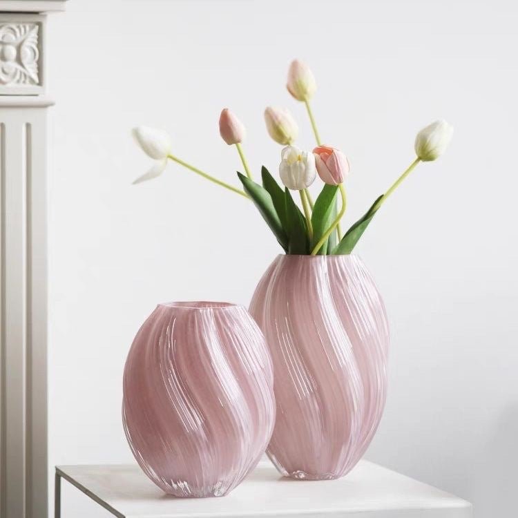 Colliam – Cream Modern Glass Vase - Colliam